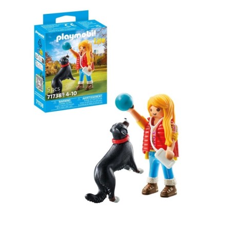 Playmobil - Figurina femeie cu animalut de colectie caine de Munte Playmobil - 1